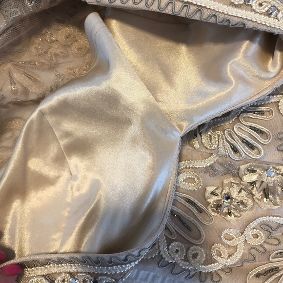 Sue Wong Beige Cocktail Dress Size 6 - Picture 13 of 16